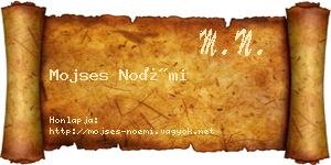 Mojses Noémi névjegykártya